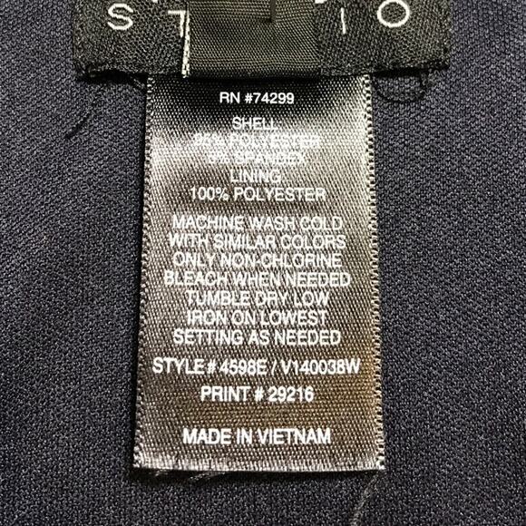 Enfocus Studio Abstract Round Neck 3/4 Sleeve Midi Shift Dress 8 - Picture 4 of 4